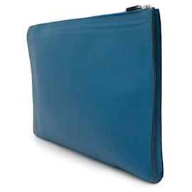 Hermès-Hermes Blue de Galice Clutch Bag-Blue