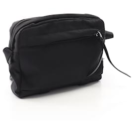 Prada-Prada Nylon Saffiano Leather Shoulder Bag-Blue