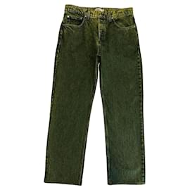Vaqueros Sandro de algodón verde Multicolor Verde