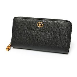 Gucci Bamboo Zip Around Wallet Black