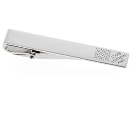Louis Vuitton-Louis Vuitton Pance Cravate Damier Tie Pin-Silvery