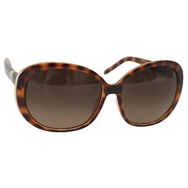 Chloé Gafas de sol Chloe de plástico marrón Auth BA4546 Castaño