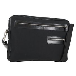 GUCCI Schultertasche Nylon Schwarz Silber 73955 Auth bs28449 Schwarz Silber