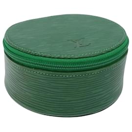 Louis Vuitton-LOUIS VUITTON Epi Ecrin Bijoux 10 Jewelry Box Green M48214 LV Auth 136304-Green