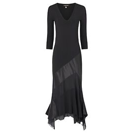 Roberto Cavalli Evening Dress, Silk Bias Cut Black Model FW 2004 Black