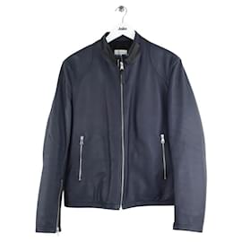 Sandro Blue leather jacket Blue