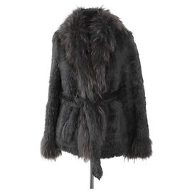 Sonia Rykiel Grau Pelzmantel Grau