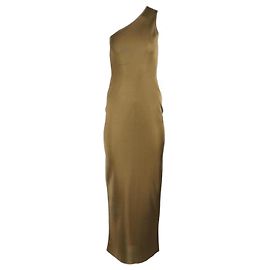 Vestido Saint Laurent de seda verde Verde