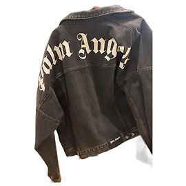 Palm Angels Jeansjacke Haselnuss
