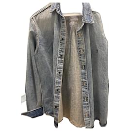 Saint Laurent-Classic Saint Laurent Denim Jacket-Light blue