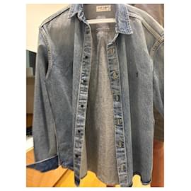Saint Laurent-Classic Saint Laurent Denim Jacket-Light blue