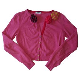 Moschino Cheap And Chic Cardigan Rosa Rot Kaschmir Wolle Pink Rot