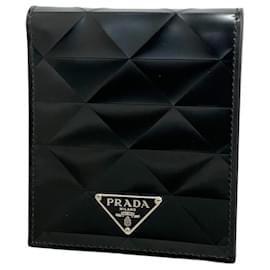 Prada-Prada Men's Leather Bi-Fold Wallet-Black