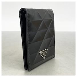 Prada-Prada Men's Leather Bi-Fold Wallet-Black