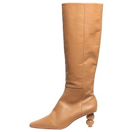 Cult Gaia Bottes en cuir de chameau jusqu'au genou - taille EU 38,5 Autre