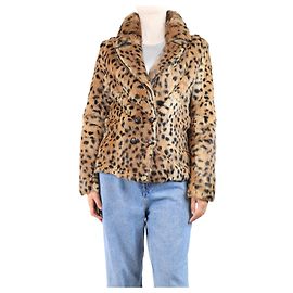Claudie Pierlot Veste en imprimé léopard marron - taille UK 8 Marron