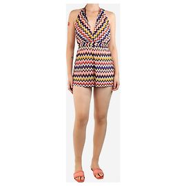 Macacão de alça em zig-zag multicolorido Missoni - tamanho UK 8 Multicor