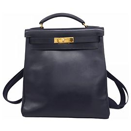 Hermès Mochila Hermes Kelly Ad GM em azul marinho Azul marinho