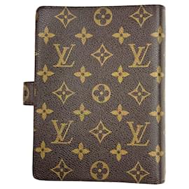 Louis Vuitton-Louis Vuitton Agenda MM R20105 Monogram Canvas Planner Cover-Brown,Other,Monogram