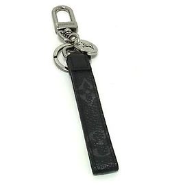Portachiavi Monogram Eclipse Louis Vuitton Marrone Nero
