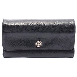 Chrome Hearts JUDY Leather Long Wallet Black Black