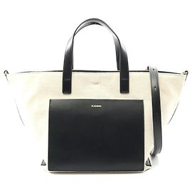 Jil Sander Wander Square Small Tote Bag Brown Beige