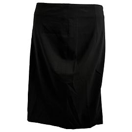 Saia lápis mini Hugo Boss em lã preta Preto