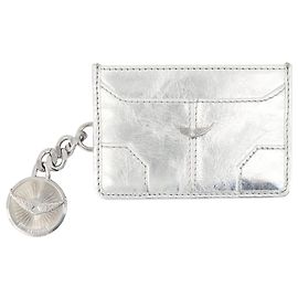 Tarjetero Sunny Pass - Zadig & Voltaire - Cuero - Plata Plata Metálico