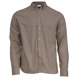 Autre Marque Camisa de manga longa abotoada Mr. P. com bolso em algodão bege Bege