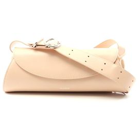 Bolsa de ombro pequena em couro Cannolo da Jil Sander Rosa