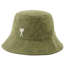 Chapéu bucket bordado Adc - AMI Paris - Algodão - Caqui Verde Caqui
