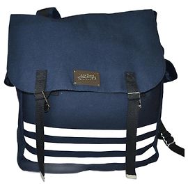 Jean Paul Gaultier Blue Canvas Backpack Blue