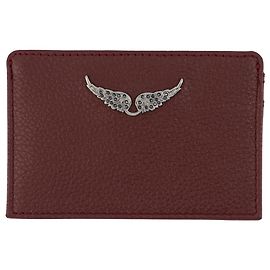 Tarjetero Zv - Zadig & Voltaire - Cuero - Burdeos Roja Burdeos