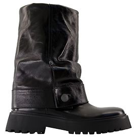 Angie Sleeve Ankle Boots - Zadig & Voltaire - Leather - Black Black
