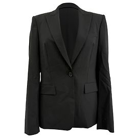 Blazer de un solo botón en poliéster negro Hugo Boss Negro