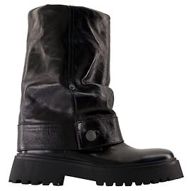 Angie Sleeve Ankle Boots - Zadig & Voltaire - Leather - Black Black