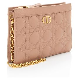 Pochete Every Dior em couro de bezerro Cannage Rosa