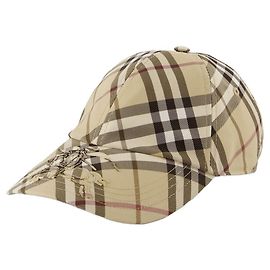 Essential Check Cap - Burberry - Synthetic - Beige Brown Beige