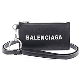 Balenciaga-Carteira de moedas em couro Balenciaga-Preto