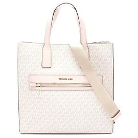 Bolsa Tote Kenly NS em PVC e couro Michael Kors Branco