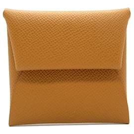 Hermès-Hermes Bastia Leather Coin Case Brown-Brown