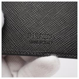 Prada-Prada Nylon Saffiano Leather Bifold Wallet-Black