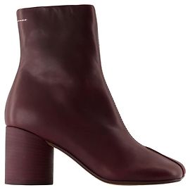 Maison Martin Margiela Botines - MM6 Maison Margiela - Cuero - Burdeos Roja Burdeos