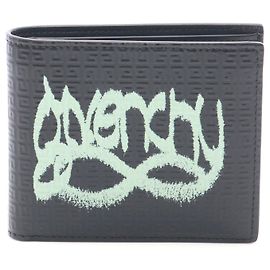 Givenchy 4G Leather Bifold Wallet Black Black
