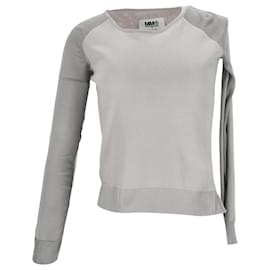 Maison Martin Margiela Pull en coton gris MM6 par Maison Margiela Gris