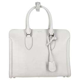 Alexander Mcqueen-Alexander McQueen Heroine Open Tote in White Leather-White
