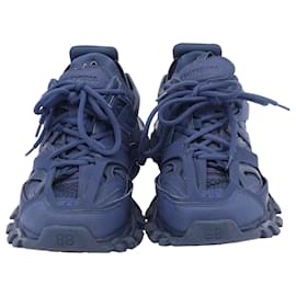 Balenciaga- Balenciaga Track Sneakers in Navy Blue Polyurethane-Blue,Navy blue