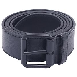 Cinturón de cuero negro con logo de Balenciaga y hebilla Negro