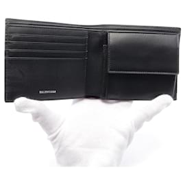 Balenciaga-Carteira de couro LE CAG Balenciaga Preta-Preto
