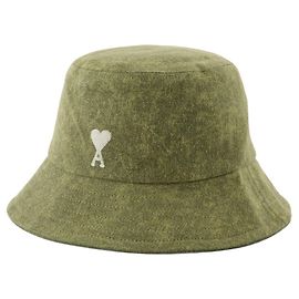 Chapéu bucket bordado Adc - AMI Paris - Algodão - Caqui Verde Caqui